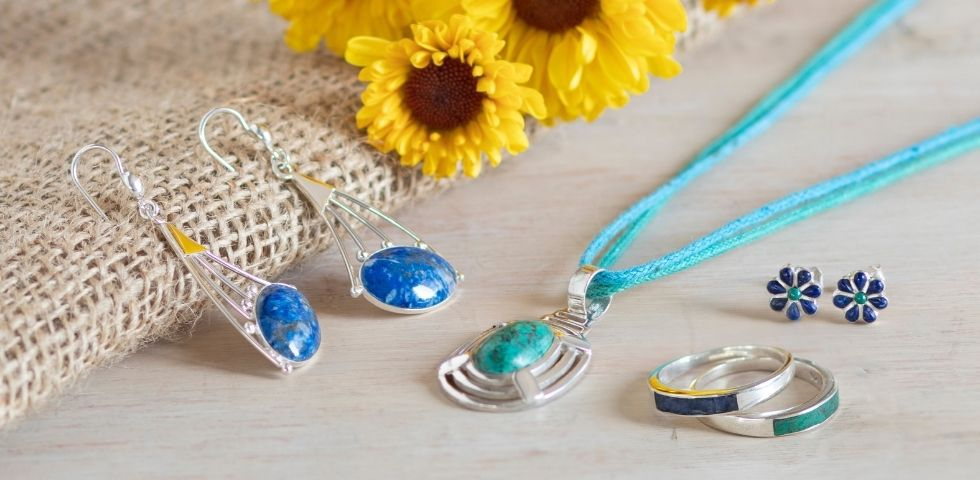 Boho Chic Sea Horse Bracelet Celtic  Jewelry Irish Jewelry Bracelets for Women Blue Jasper Gemstone
