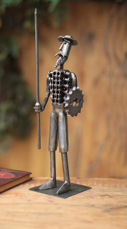 Miguel Mejia recycles mechanical parts to make his sculptures